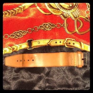 Louis Vuitton leather luggage tag/bracelet